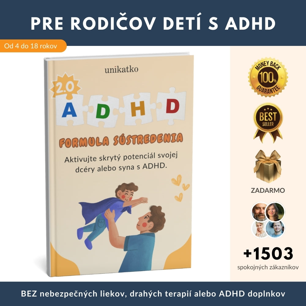 Najpredávanejší sprievodca pre rodičov odhaľuje REVOLUČNÝ prístup, ktorý pomáha deťom s ADHD byť pokojnejšími a sústredenejšími + 6 BONUSOV